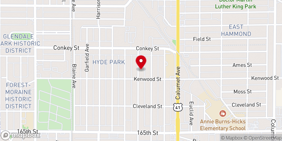 Map showing location of Emmanuel Holiness Church