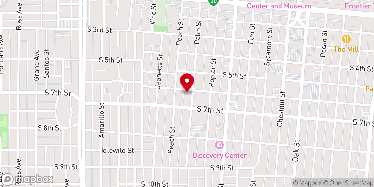 Map showing location of International Baptist Church of Abilene 애빌린 세계침례교회 (Korean Church 한인교회)