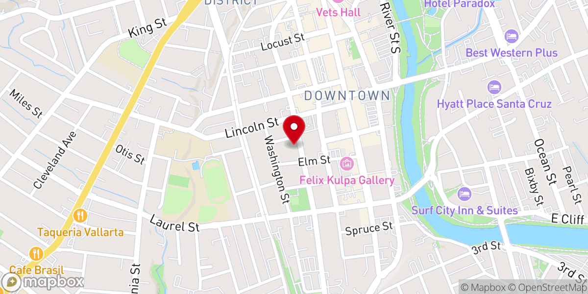 Map showing location of Progressive Missionary Baptist Church