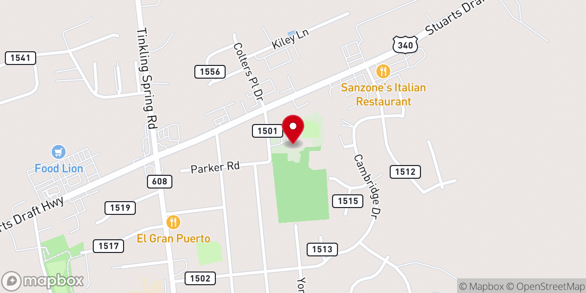 Map showing location of Destiny Family Center