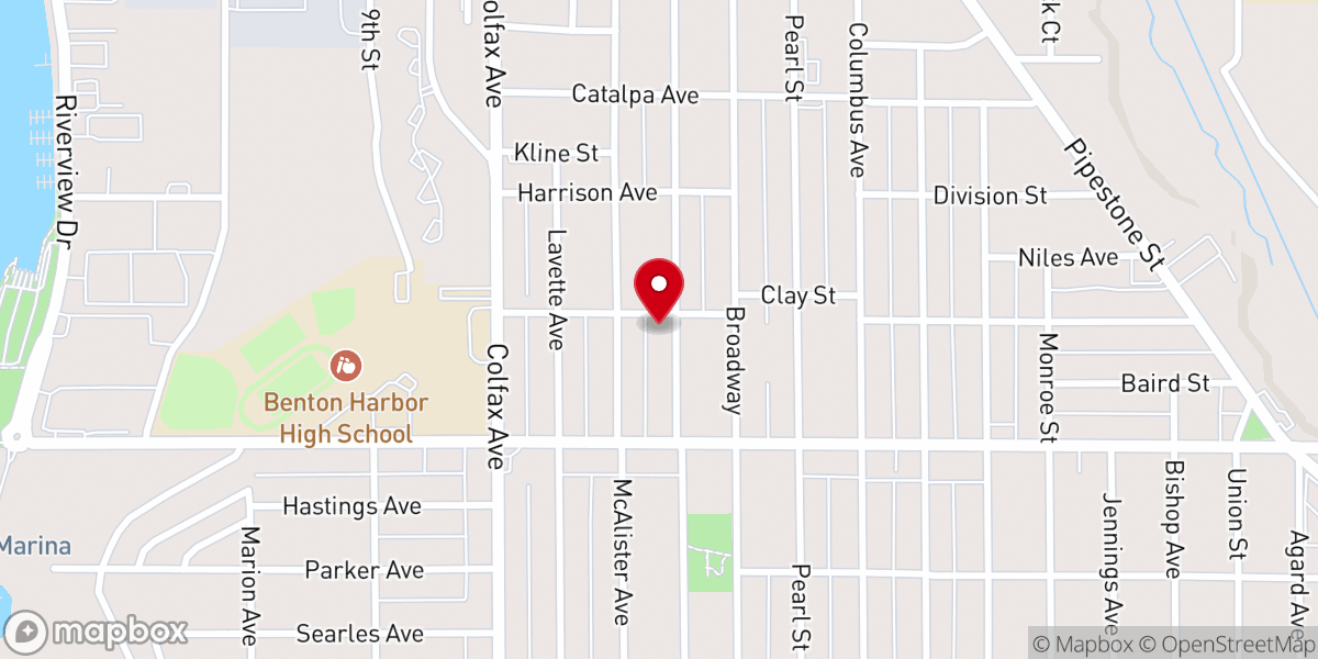 Map showing location of St Mark MBC