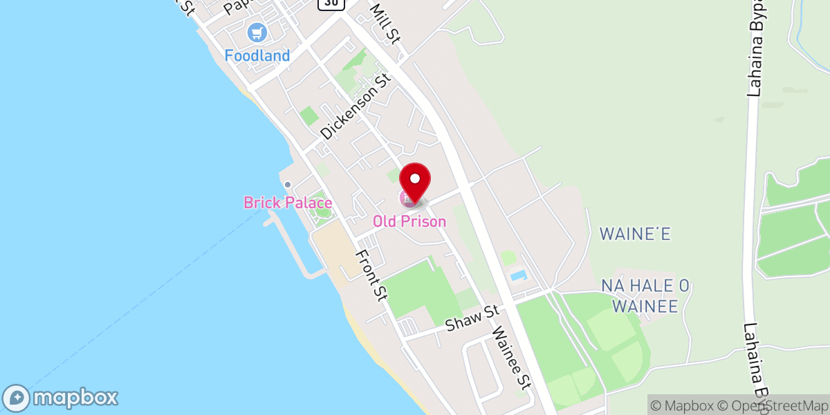 Map showing location of Hale Pa'ahao Prison