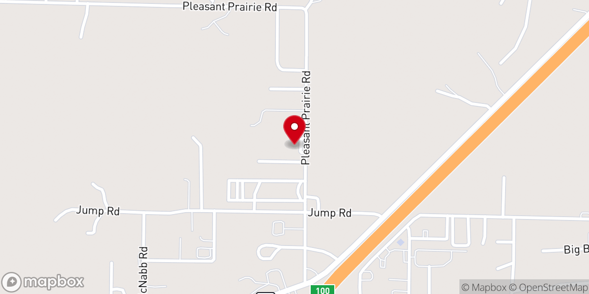 Map showing location of Calvary Church