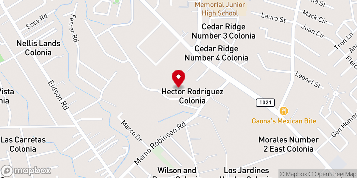 Map showing location of Iglesia de Cristo en Brazos