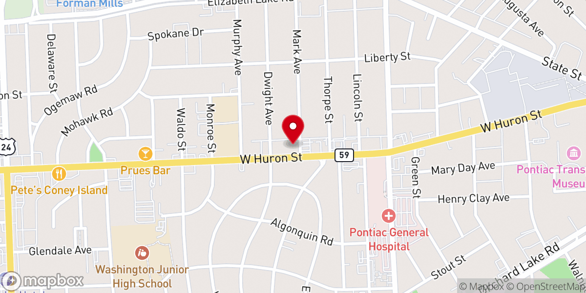 Map showing location of Messiah Missionary Baptist Church