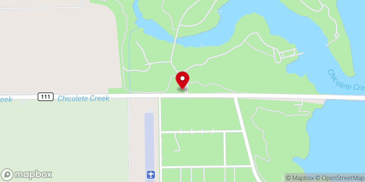 Map showing location of Texana Park and Campground