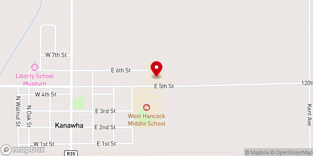 Map showing location of Vida Nueva Church