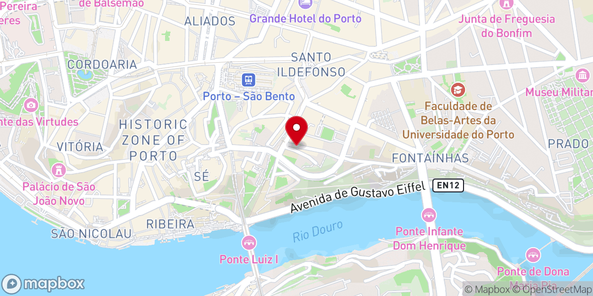 Map showing location of Capela dos Alfaiates