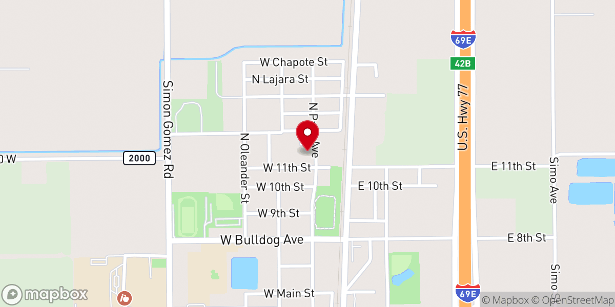 Map showing location of Prince of Peace Catholic Church