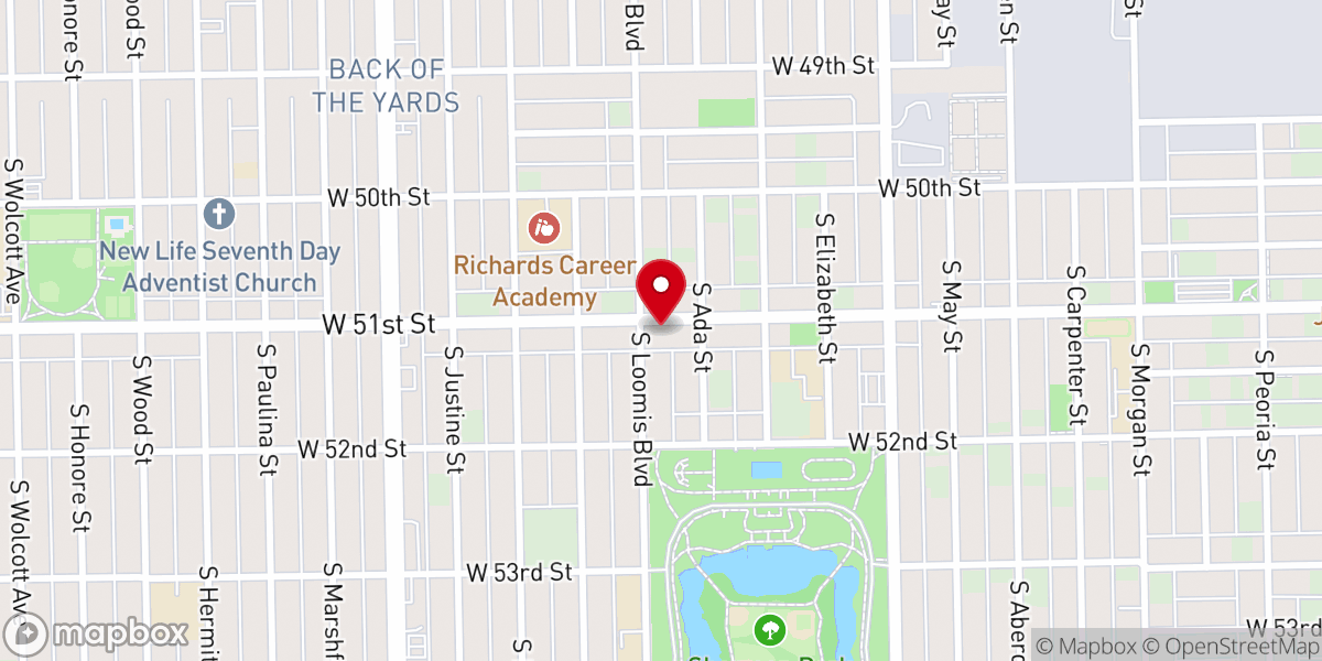 Map showing location of Christ Deliverance Church