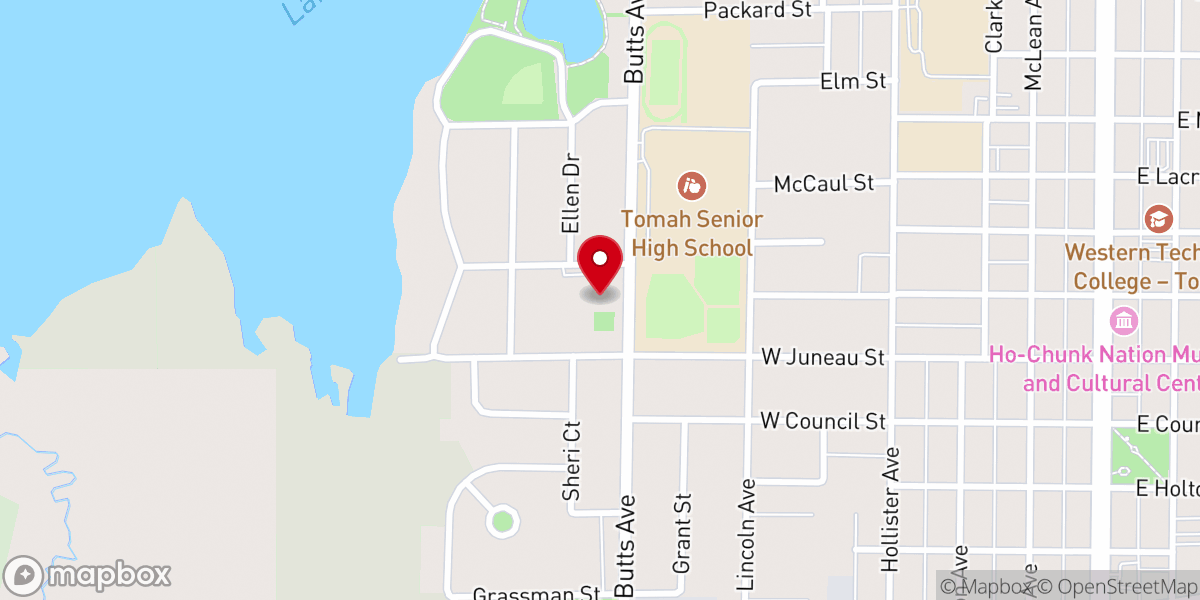 Map showing location of Noah's Ark Christian Learning Center