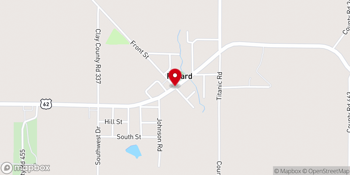 Map showing location of Rogers Chapel