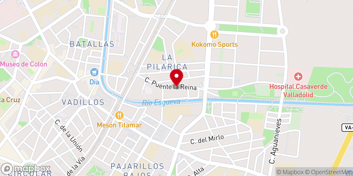 Map showing location of Iglesia Cristiana Nueva Vida