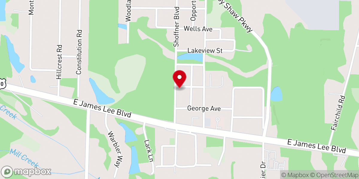Map showing location of Oak Life Ministries Inc