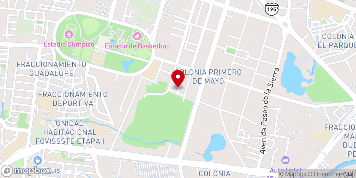 Map showing location of Iglesia Bautista Independiente Cristo La Unica Esperanza
