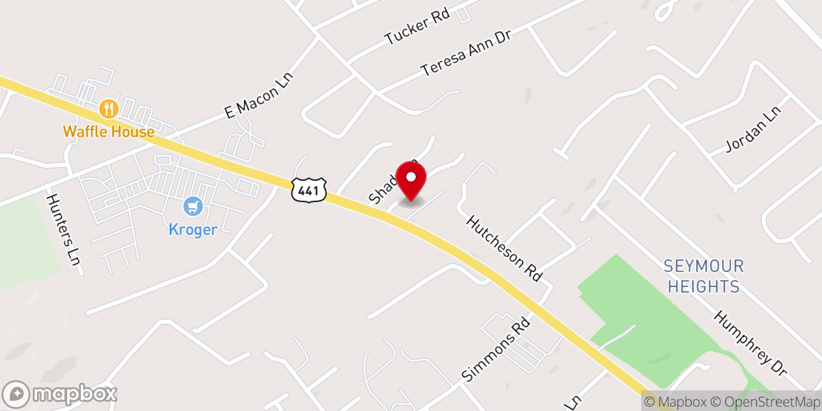 Map showing location of Knoxville Apostolic Church