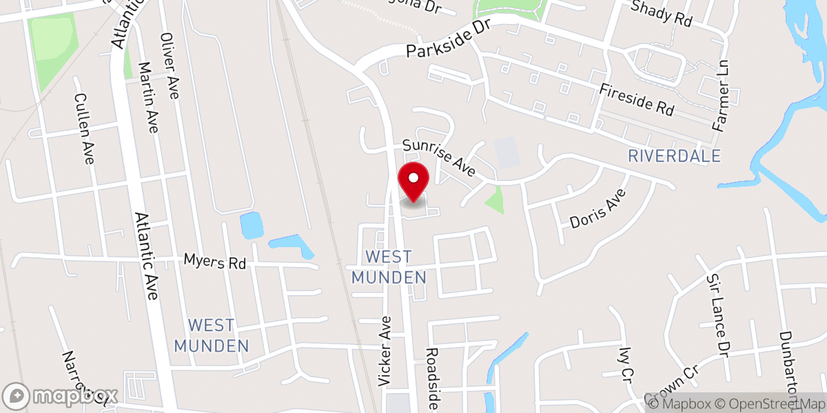 Map showing location of Bethany Baptist Church