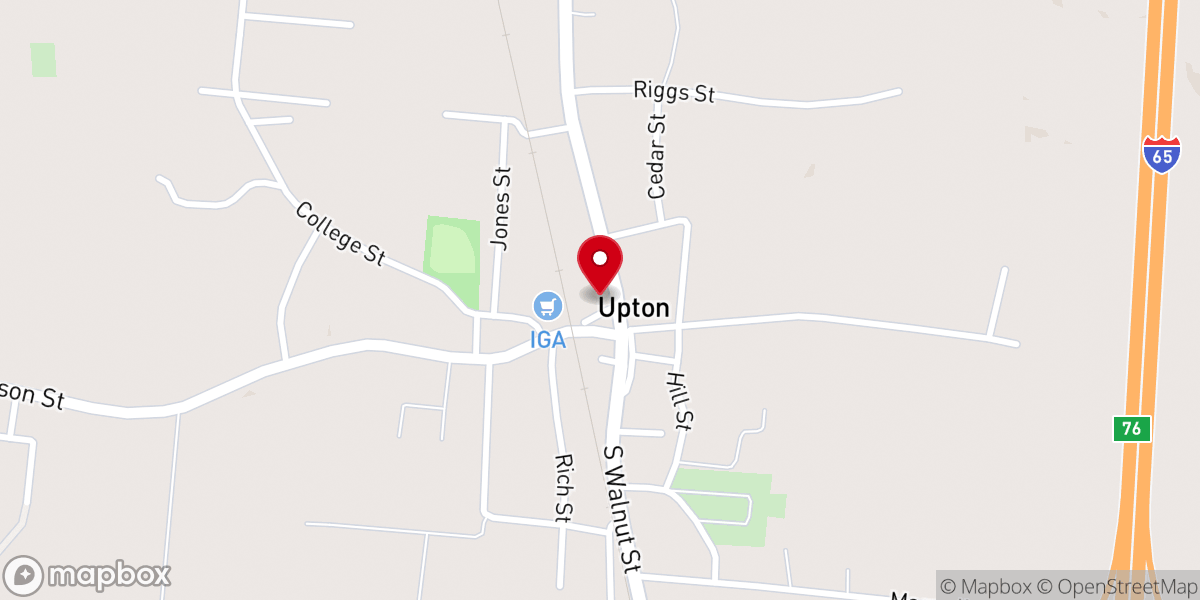 Map showing location of Upton United Methodist