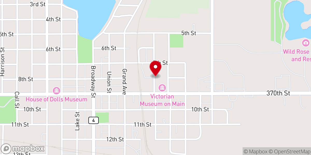Map showing location of Palo Alto County Historical Museum