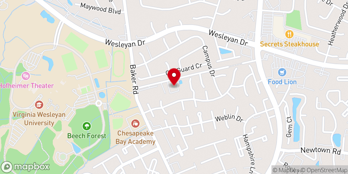 Map showing location of Enoch Baptist Church