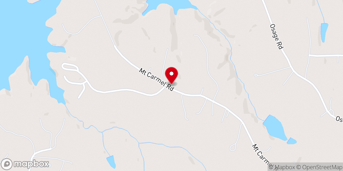Map showing location of Mt Carmel United Methodist Church