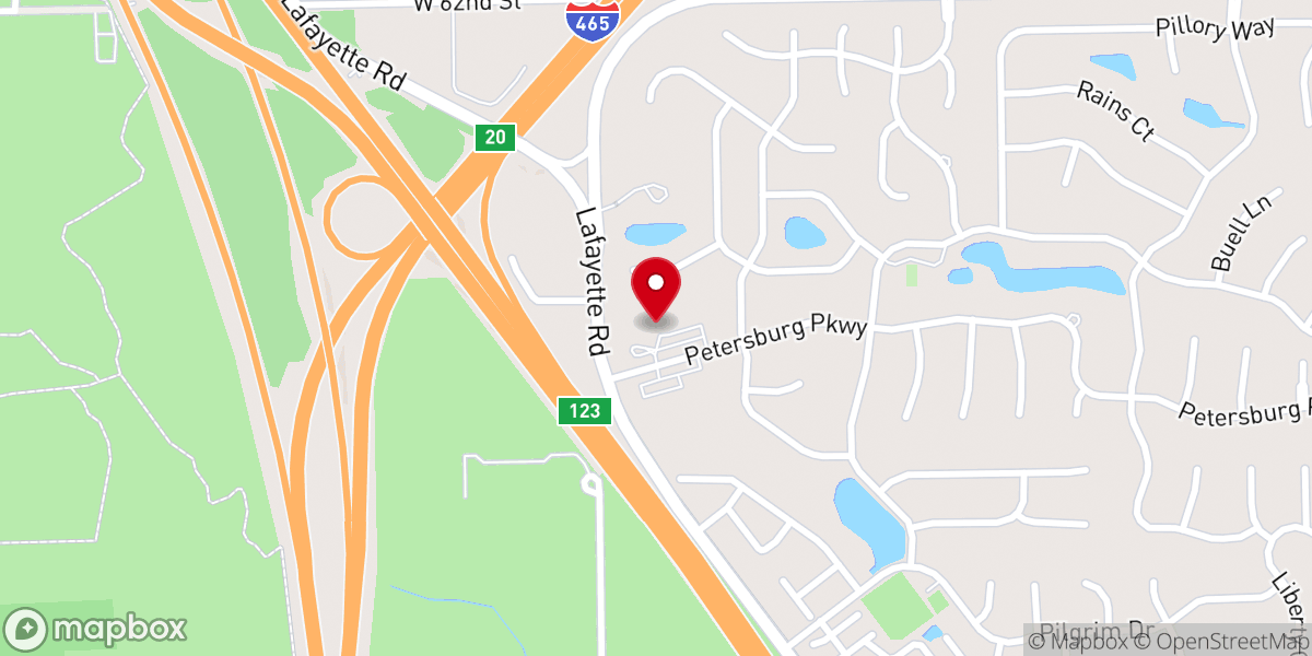 Map showing location of Eagle Creek Community Church