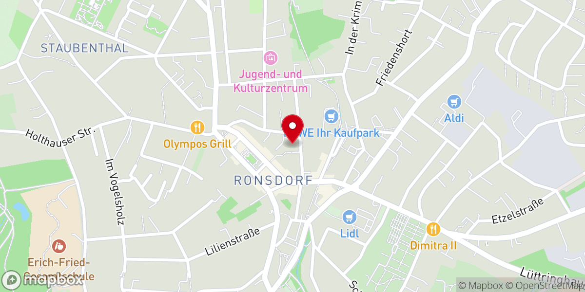 Map showing location of Lutherkirche - Ev. Kirchengemeinde Ronsdorf