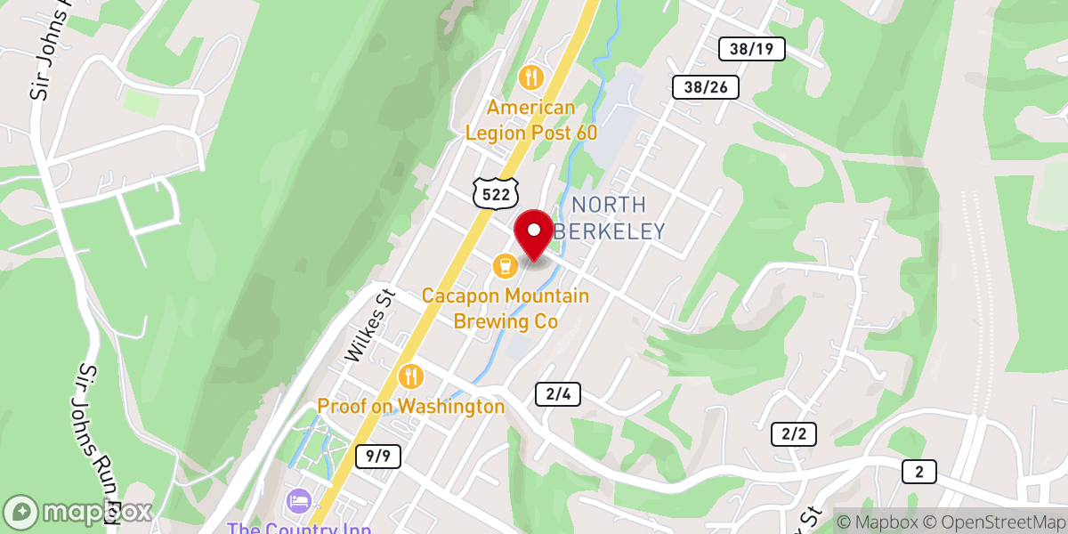 Map showing location of Gospel Light Tabernacle