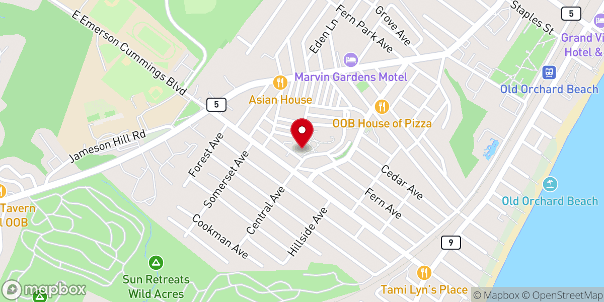 Map showing location of The Salvation Army - Old Orchard Beach Corps