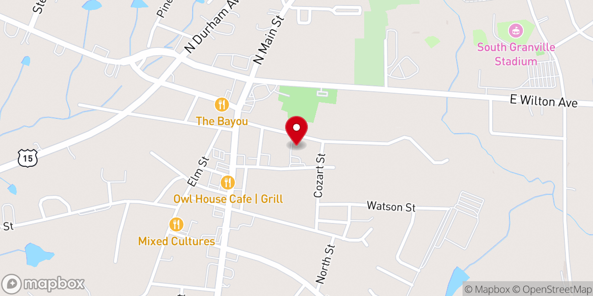 Map showing location of Creedmoor United Methodist Church