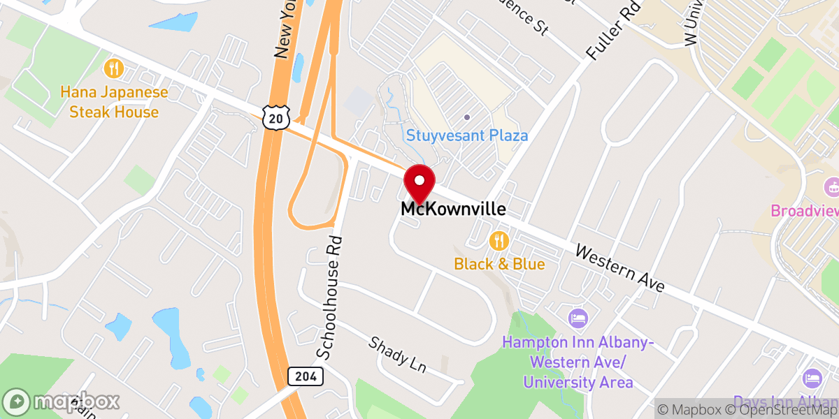 Map showing location of Saint Paul's Evangelical Lutheran Church
