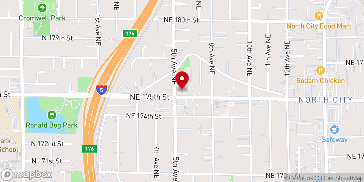 Map showing location of Shoreline Free Methodist Church
