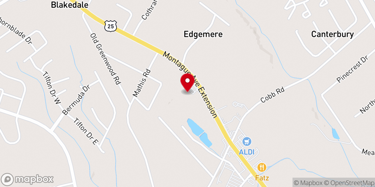 Map showing location of Sovereignty Baptist Church
