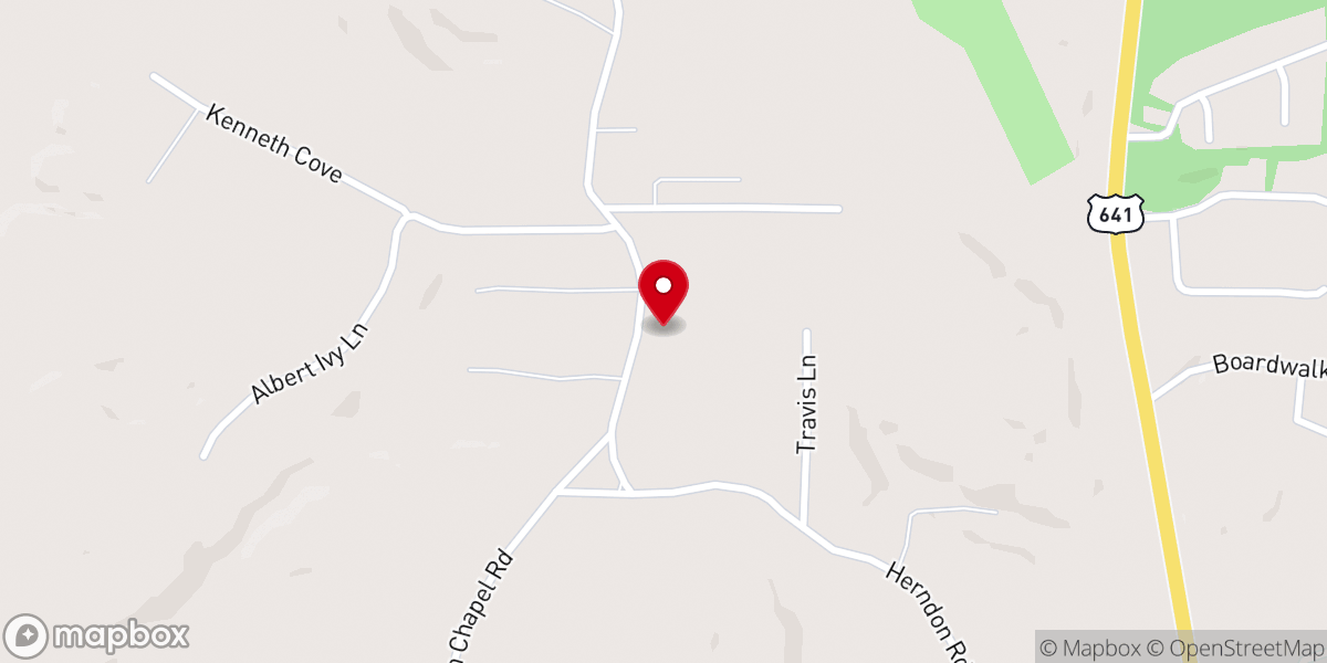 Map showing location of Tomlins Chapel Baptist Church