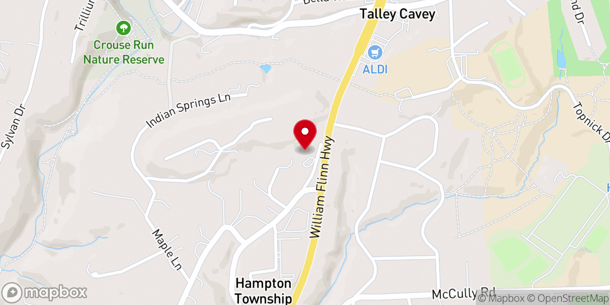 Map showing location of Nativity Lutheran Church