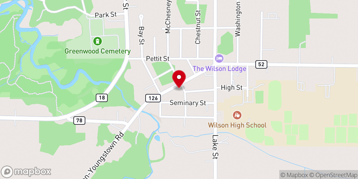 Map showing location of St. Paul's Anglican Church