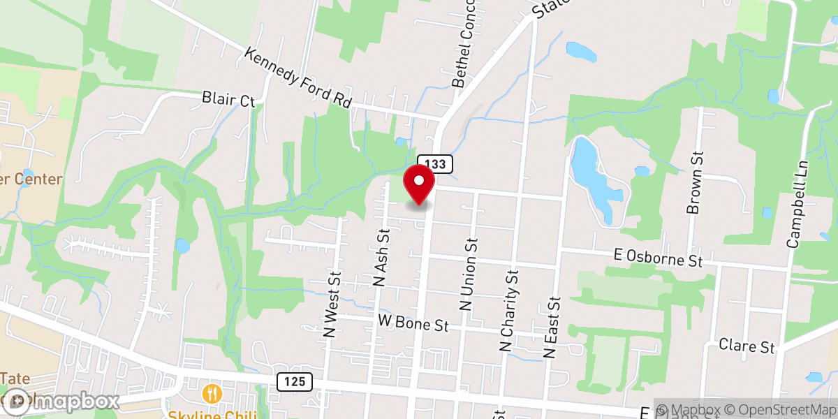 Map showing location of United Church - Bethel