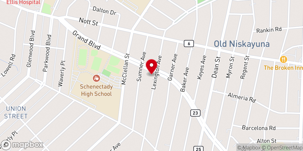 Map showing location of Reformed Church In America