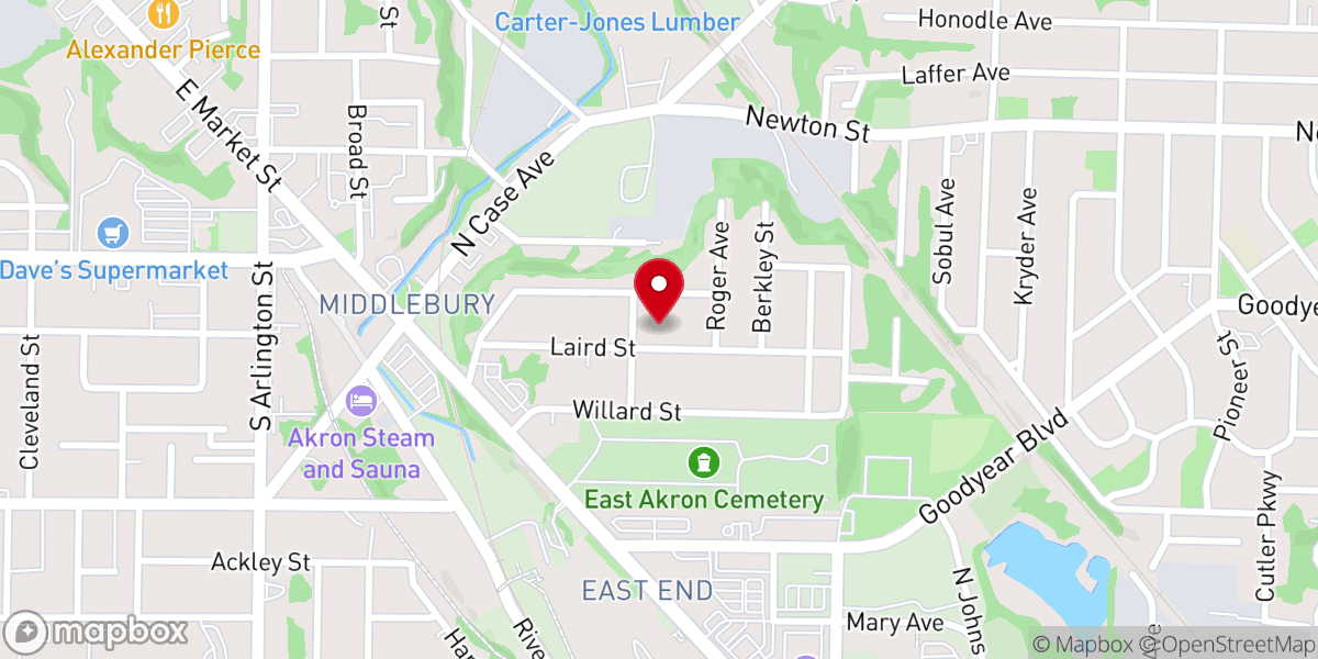 Map showing location of Fulton Street Community Church