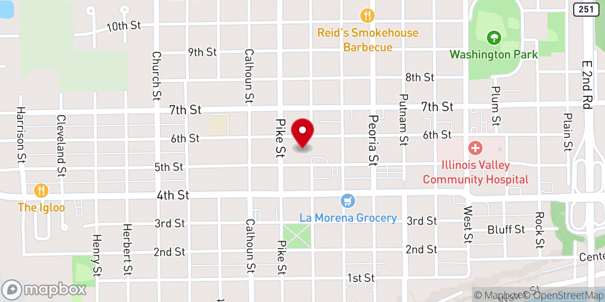 Map showing location of Peru Catholic School