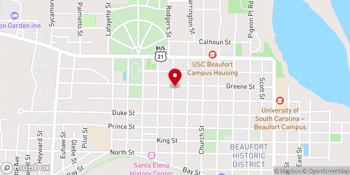 Map showing location of Beaufort New Church of Christ