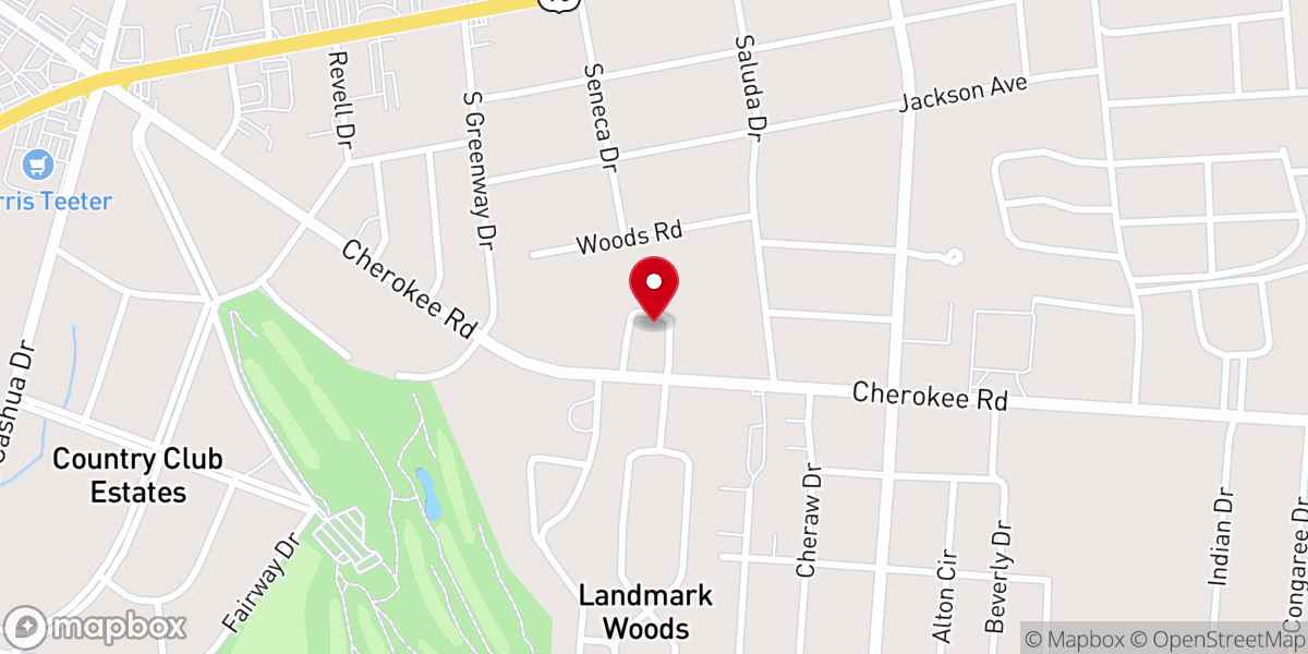 Map showing location of All Saints' Anglican Church