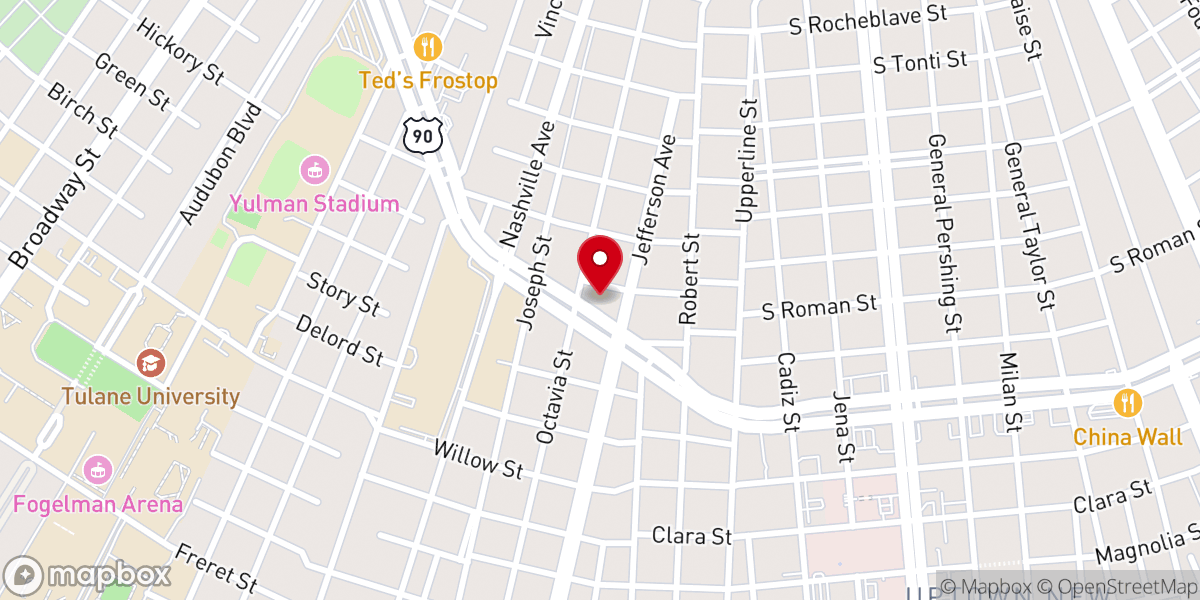 Map showing location of Metro Christian Fellowship of New Orleans