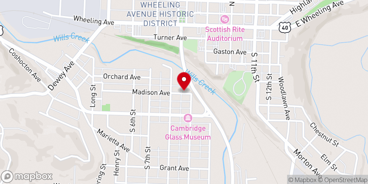 Map showing location of Cambridge Alliance Church