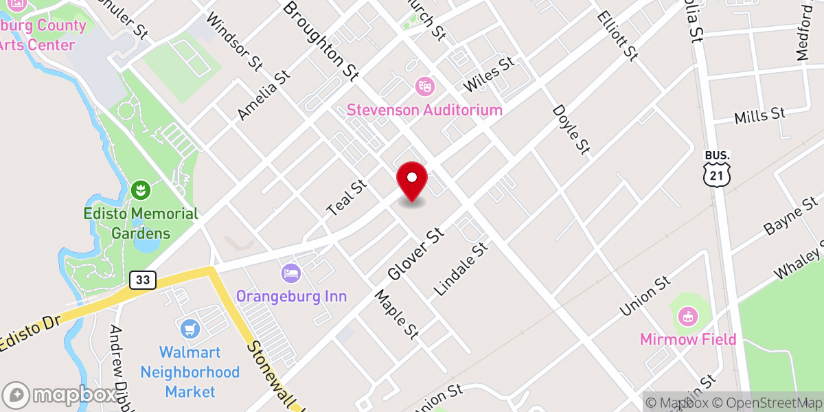Map showing location of Saint Pauls Baptist Church