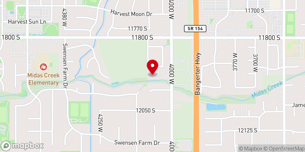 Map showing location of South Mountain Community Church, South Jordan Campus
