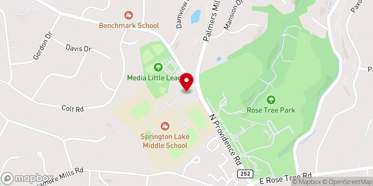 Map showing location of Media Church of the Nazarene