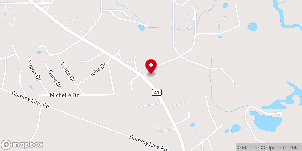 Map showing location of Pearl Hickory Church