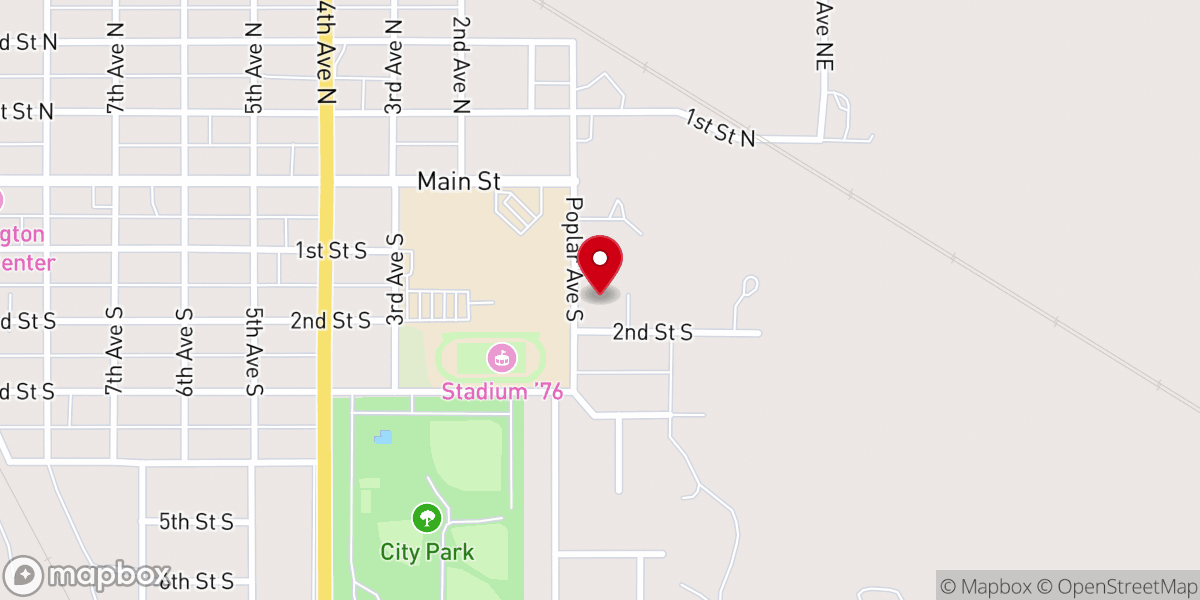 Map showing location of Trinity Lutheran Church