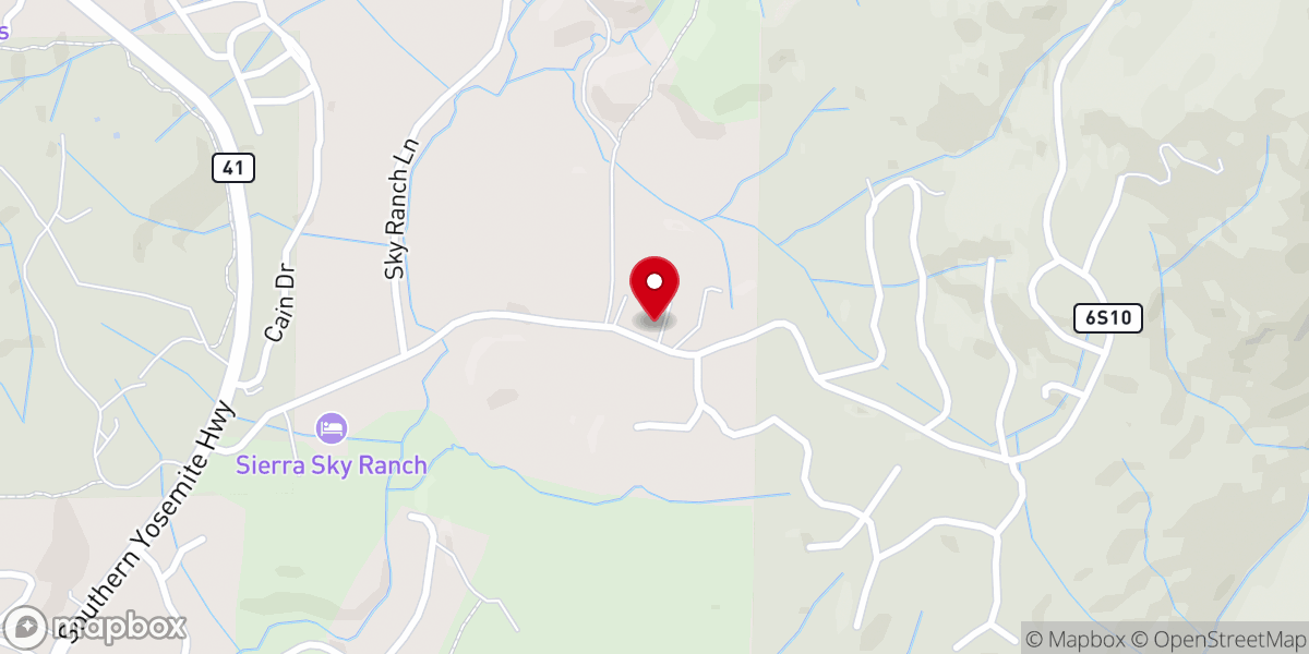 Map showing location of Oakhurst Church of Christ